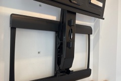 Secure wall mount bracket installation for flat-screen TV